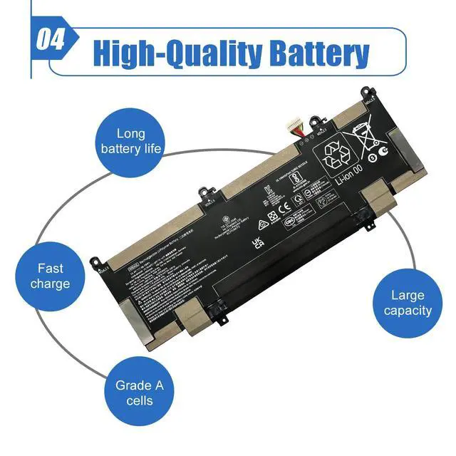 Alt view image 5 of 6 - RR04XL Laptop Battery Compatible with HP Spectre X360 13-AW 13-AW0000 | 15.4V 60.76Wh 3744mAh, Replacement for HP Spectre X360 13-AW0023DX 13-AW0002NI 13-AW2510NZ, RR04060XL HSTNN-DB9K L60213-2C1