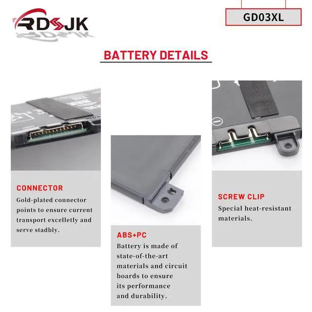 Alt view image 5 of 7 - GD03XL Laptop Battery for HP Envy x360 14 2-in-1 14-fa0000 14-fc0000 OmniBook X 14 14-fe000 14-fe0057nr 14-fe0058nr EliteBook Ultra G1q G1q8 Series GD03059XL N66215-005 HSTNNN-AB1E N66000-1E1 59.16Wh