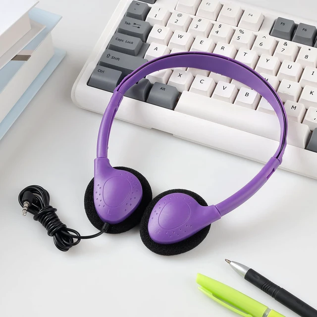 Alt view image 2 of 7 - 15 Pack Bulk Headphones for Classroom School Students,3.5mm Jack Wired Adjustable Kids Headphones for Classroom Children Teen Boys Girls Mix Color