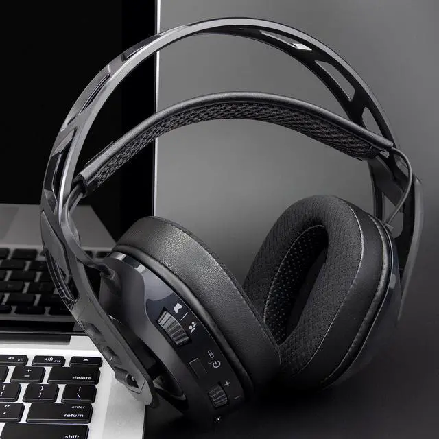 Alt view image 3 of 7 - Replacement Earpads Cushions for Plantronics (Poly) Rig 600 Pro (HS/HX), Rig 700(HD/HX/HS), Rig 700 Pro(HS/HX), Rig 800(HD/HS/LX), Rig 800 Pro(HD/HX/HS), Rig 900 Max HX Headset - MF Black