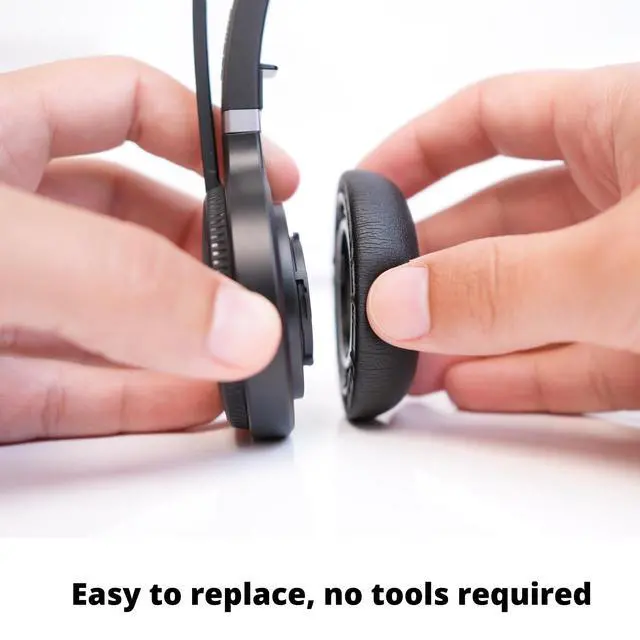 Alt view image 3 of 3 - Updated Earpad Cushion for Yealink WH62, WH66, UH36 and YHS36, 1 Pack with Wipe