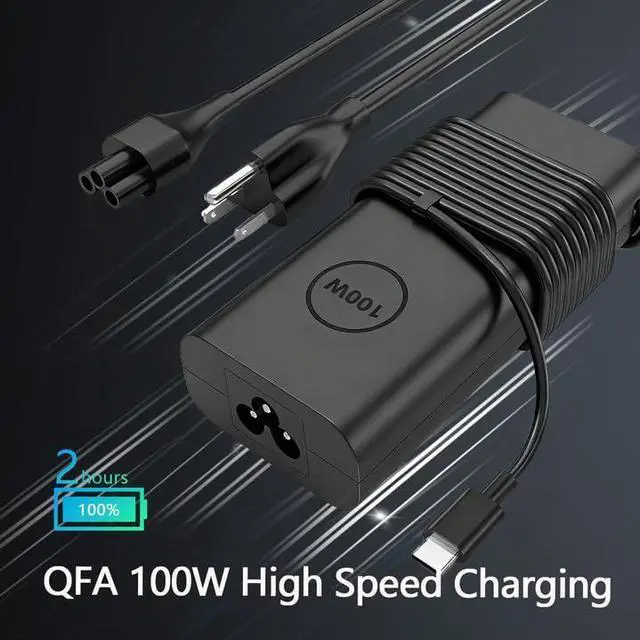 Alt view image 2 of 7 - 100W USB C Charger Replacement for Dell Latitude 5540 5440 7440 5340 7340 7640 9440 2-in-1, Precision 5480 3580 3480 3581 5680,14 16 5000 7000 5430 7430 7440 5630 Laptop Power Cord