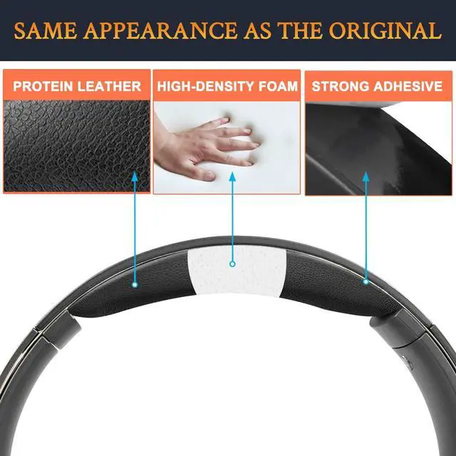 Alt view image 3 of 6 - Headband for Sony MDR-100ABN (h.Ear on Wireless), WH-H900N Headphones, Replacement Headstrap Pad Repair Part - Black