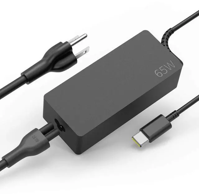 Main image of 65W USB-C Laptop Charger, Chromebook Charger Compatible with Lenovo Chromebook C330 S330 100e 300e 500e Yoga C930 C940 720 ThinkPad T480 T490 T570 T580 with 5.9ft DC USB C Charging Cable
