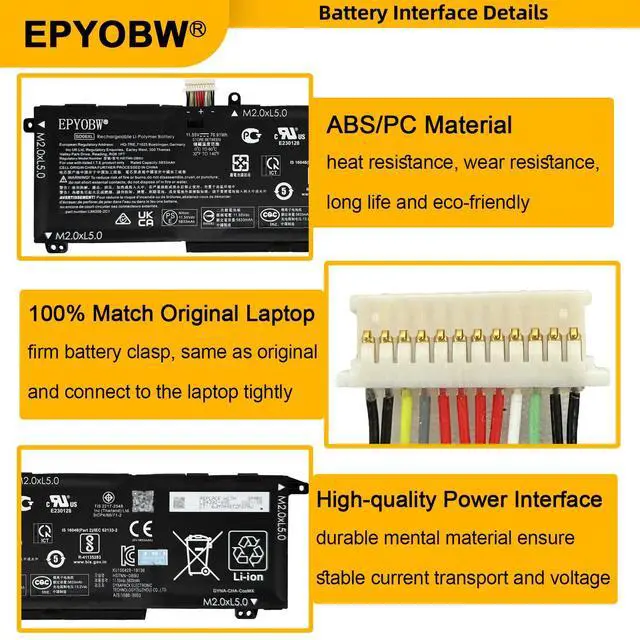 Alt view image 5 of 7 - SD06XL Laptop Battery 70.91Wh 5833mAh 11.55V SD03XL | Compatible with HP Omen 15 2020 15-EK 15-EK0000 / Omen 15-EN 15-EN0000 Series L84392-005 L84392-006 L84394-005 LB4392-005