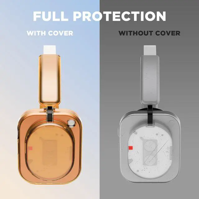 Alt view image 3 of 6 - for Nothing Headphone (1) Shell Cover Protector, TPU Ear Cup Cover and PC Headband Compatible with Nothing Headphone (1),Anti-Scratch Ear Cap Headband Protective Accessories (Clear Orange)