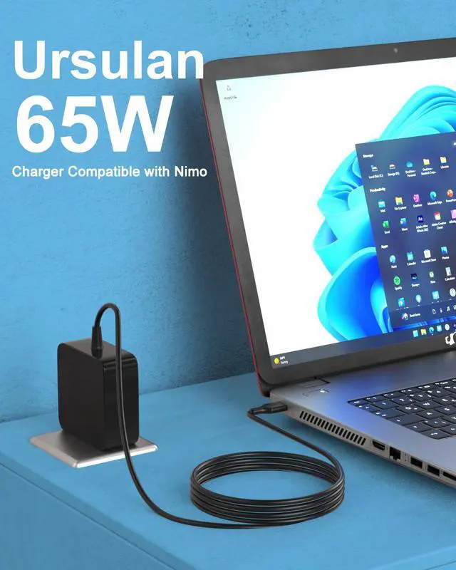 Alt view image 3 of 7 - 65W USB C Charger Compatiable with ASUS Nimo Laptop