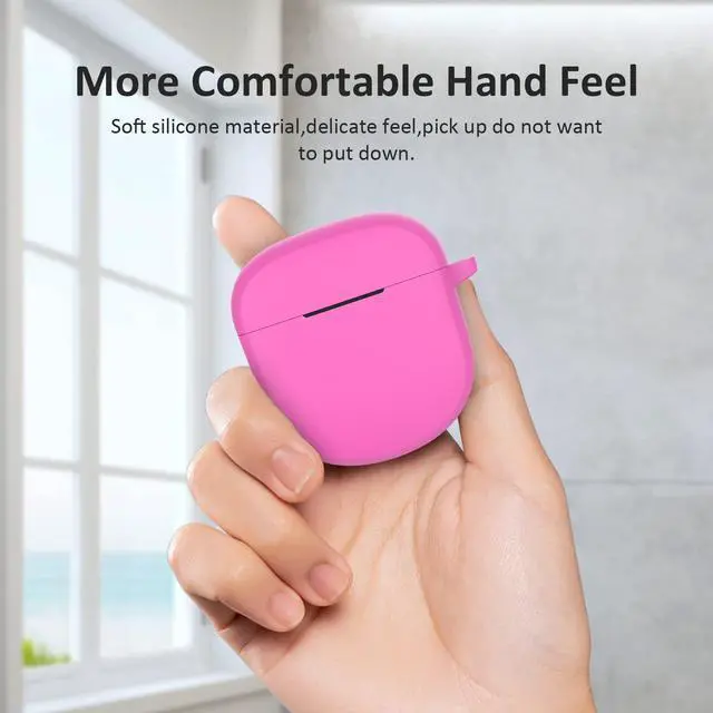Alt view image 2 of 7 - Pink Case for New Bose QuietComfort Earbuds 2 2022, Silicone Cover Protective Skin Glow in Dark Funda