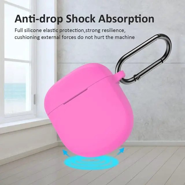 Alt view image 3 of 7 - Pink Case for New Bose QuietComfort Earbuds 2 2022, Silicone Cover Protective Skin Glow in Dark Funda