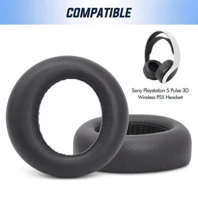 Alt view image 2 of 7 - Replacement Earpads for PlayStation 5 Pulse 3D Wireless Headset, Ear Pads Compatible with Sony PS5 Pulse 3D Gaming Headset (Black)
