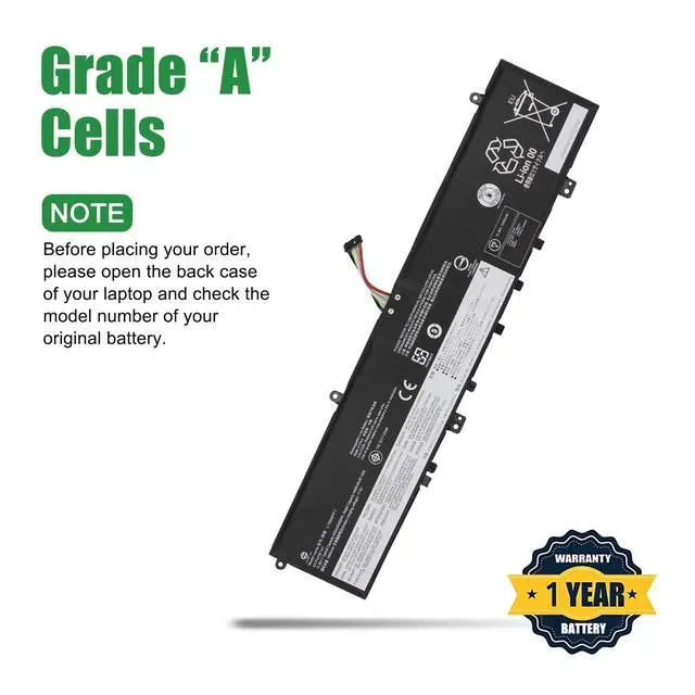 Alt view image 4 of 6 - L18M4PF1 Laptop Battery Replacement for Lenovo IdeaPad Yoga 9-15IMH5 C940-15IRH Series Notebook SB10W67267 5B10W67244 5B10U65276 L18D4PF1 SB10W67281 5B10W67392 5B10U65277 15.36V 69Wh 4500mAh