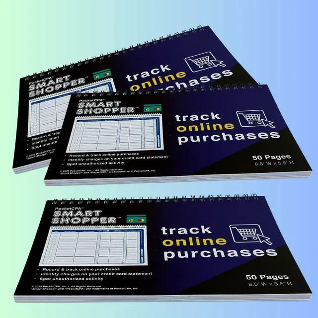 Alt view image 5 of 5 - Smart Shopper - 50 Sheets - Works Like a Check Register to Record & Track Your Purchases on Amazon. Easily Reconcile Purchase Activity with Your Monthly Credit Card Statements. Made in USA