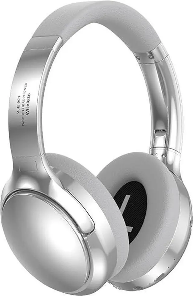 Main image of Metal Bluetooth 5.3 Headphones Over-Ear, High Res Audio Foldable Lightweight Wireless Headphones with Microphone, Comfortable Protein Ear Pads, 15H Playtime for Home Office Mobile PC and more (silver)