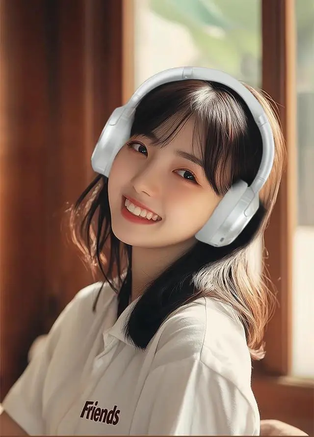 Alt view image 2 of 3 - Metal Bluetooth 5.3 Headphones Over-Ear, High Res Audio Foldable Lightweight Wireless Headphones with Microphone, Comfortable Protein Ear Pads, 15H Playtime for Home Office Mobile PC and more (silver)