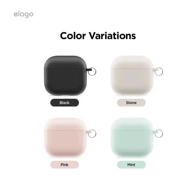 Alt view image 6 of 6 - Liquid Hybrid Case for AirPods 4 | Triple Layer Protection, Keychain Included, Wireless Charging, Shock Resistant (Mint)