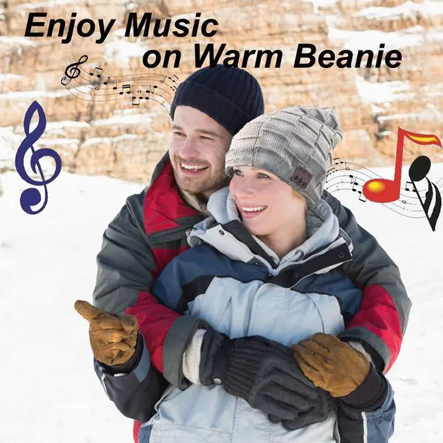Alt view image 3 of 6 - Wireless Hat Music Beanie Headphones for Men Women Winter Warm Beanie Cap Wireless Music Headphone Sports Headset with Mic Handsfree Boys Girls Indoor Outdoor Earphone Earpieces