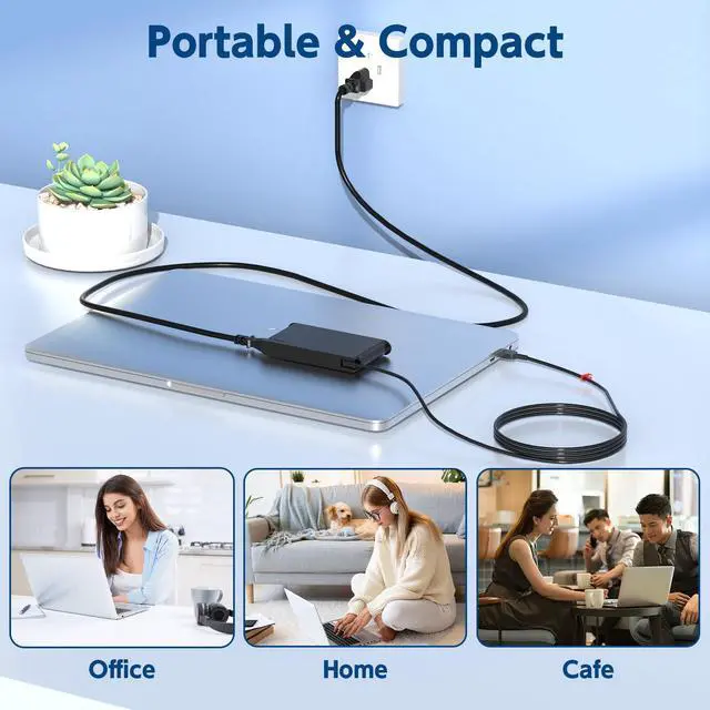 Alt view image 3 of 5 - 170W 20V 8.5A Charger Compatible with Lenovo P50 P51 P52 P53 P70 P71 P73 P1 W540 W541 T540P P15 P17 P15V P15G T15G T15P AC Power Cord (USB Rectangular shap)
