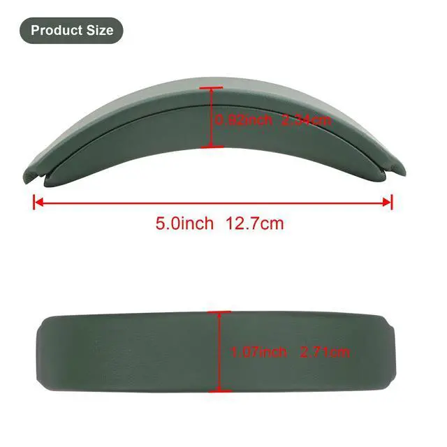 Alt view image 6 of 7 - Headband Cushion Cover for Bose QuietComfort 45 (QC45) QC35 QC35 II Headphones with Protein Leather& Memory Foam (Cypress Green)