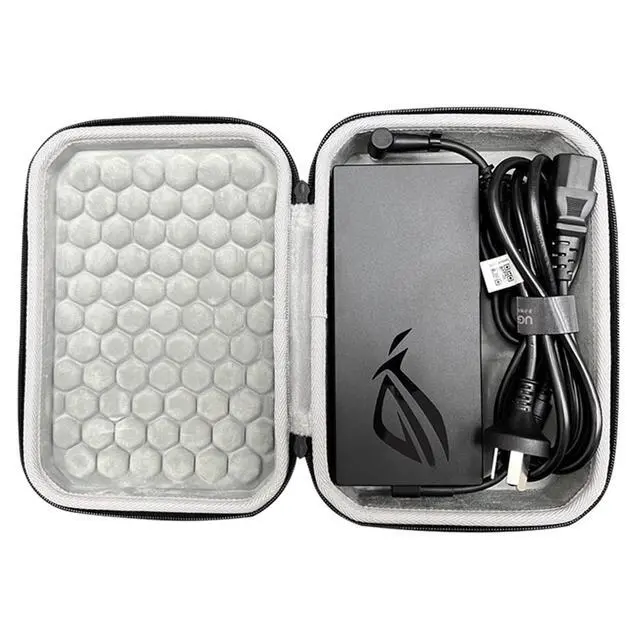 Alt view image 2 of 7 - Hard Travel Gaming Laptop Charger Case Fit for ASUS ROG 150W/180W/200W/240W/280W/330W AC Adapter Cord Computer Accessories Case, ASUS Laptop Charger Carrying Travel Bag(Not Included Charger)