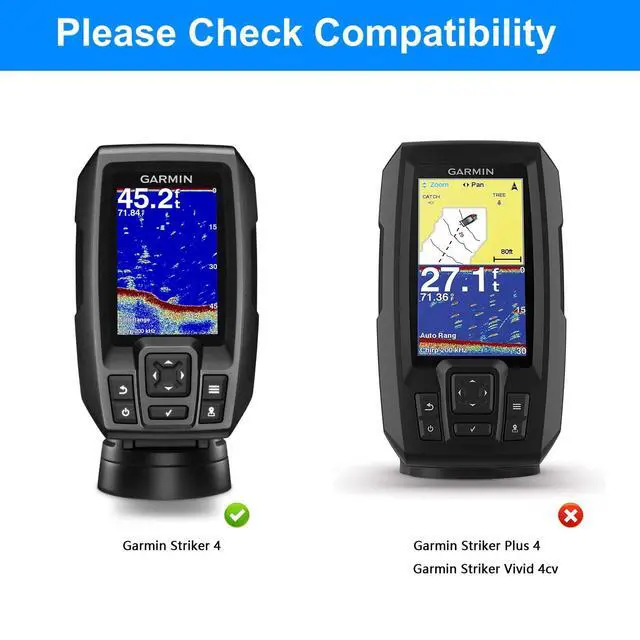 Alt view image 2 of 7 - Screen Cover and Sun Shade for Garmin Striker 4 Fish Finder 3.5" (010-01550-00), ABS Material, Anti-Glare, Marine Fish Finder Display Sun Visor