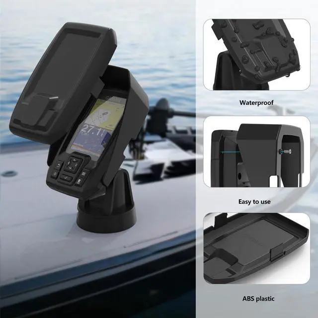 Alt view image 3 of 7 - Screen Cover and Sun Shade for Garmin Striker 4 Fish Finder 3.5" (010-01550-00), ABS Material, Anti-Glare, Marine Fish Finder Display Sun Visor