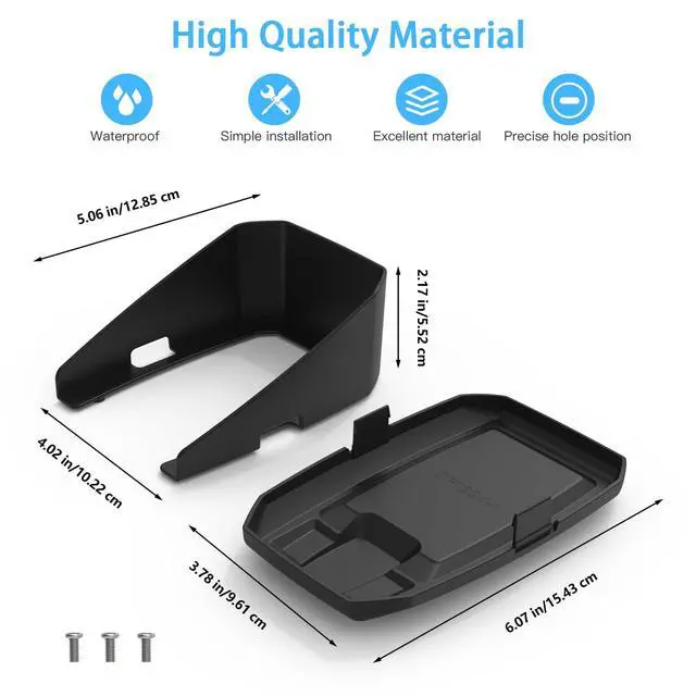Alt view image 4 of 7 - Screen Cover and Sun Shade for Garmin Striker 4 Fish Finder 3.5" (010-01550-00), ABS Material, Anti-Glare, Marine Fish Finder Display Sun Visor