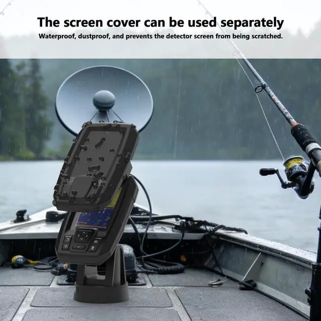 Alt view image 5 of 7 - Screen Cover and Sun Shade for Garmin Striker 4 Fish Finder 3.5" (010-01550-00), ABS Material, Anti-Glare, Marine Fish Finder Display Sun Visor