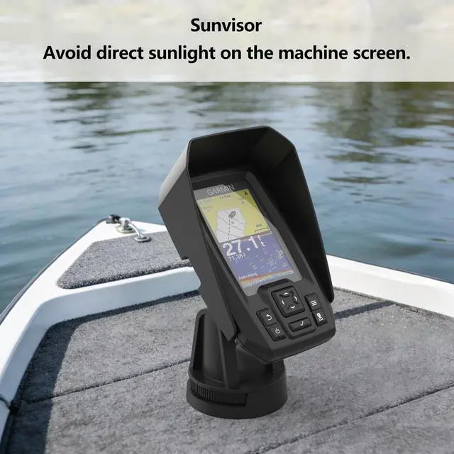 Alt view image 6 of 7 - Screen Cover and Sun Shade for Garmin Striker 4 Fish Finder 3.5" (010-01550-00), ABS Material, Anti-Glare, Marine Fish Finder Display Sun Visor