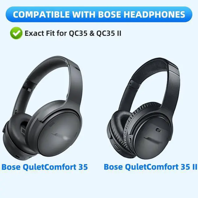 Alt view image 2 of 6 - Replacement Ear Pads for Bose QC35 & QC35 II | for Bose Headphones Quiet Comfort35 & Quietcomfort35 II
