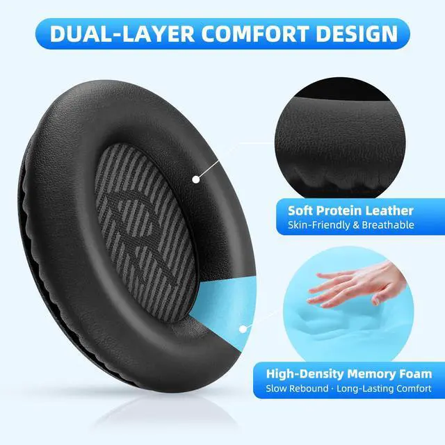 Alt view image 4 of 6 - Replacement Ear Pads for Bose QC35 & QC35 II | for Bose Headphones Quiet Comfort35 & Quietcomfort35 II