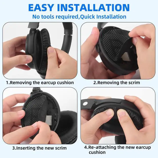 Alt view image 6 of 6 - Replacement Ear Pads for Bose QC35 & QC35 II | for Bose Headphones Quiet Comfort35 & Quietcomfort35 II