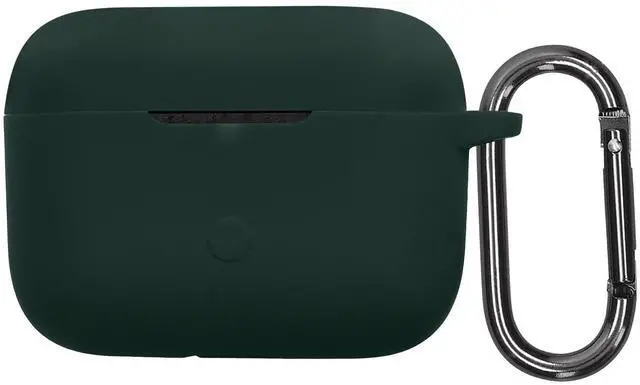 Main image of Cover for Marshall Motif II ANC Case - Silicone Cover for Earbuds Charging Case - Protective Headphone Holder with Carabiner Clip - Dark Green