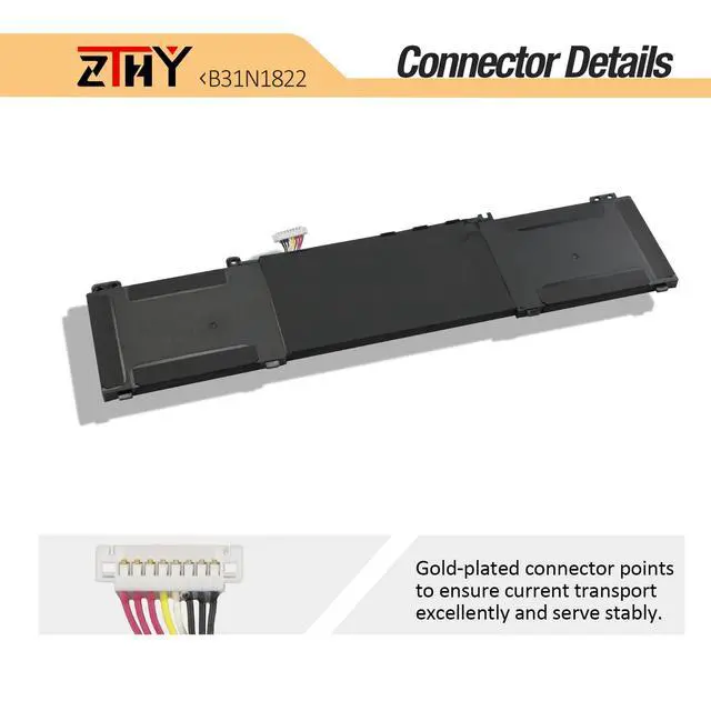 Alt view image 4 of 7 - B31N1822 B31BlEH Laptop Battery Compatible with Asus ZenBook Flip 14 Q406 | Q406D Q406DA UM462 UX462 UX462D UM462D UX462DA UM462DA Convertible Q406DA-BR5T6 UM462DA-AI046T UM462DA-AI071T B31Bi2H 42Wh
