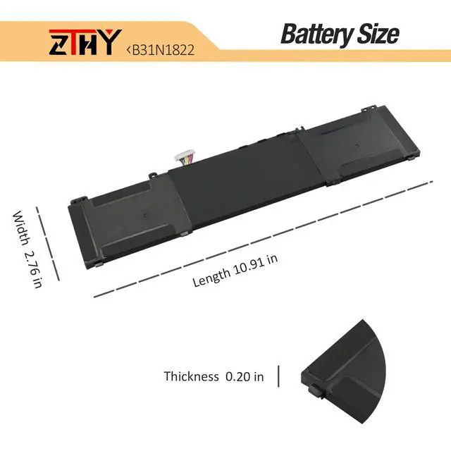 Alt view image 7 of 7 - B31N1822 B31BlEH Laptop Battery Compatible with Asus ZenBook Flip 14 Q406 | Q406D Q406DA UM462 UX462 UX462D UM462D UX462DA UM462DA Convertible Q406DA-BR5T6 UM462DA-AI046T UM462DA-AI071T B31Bi2H 42Wh
