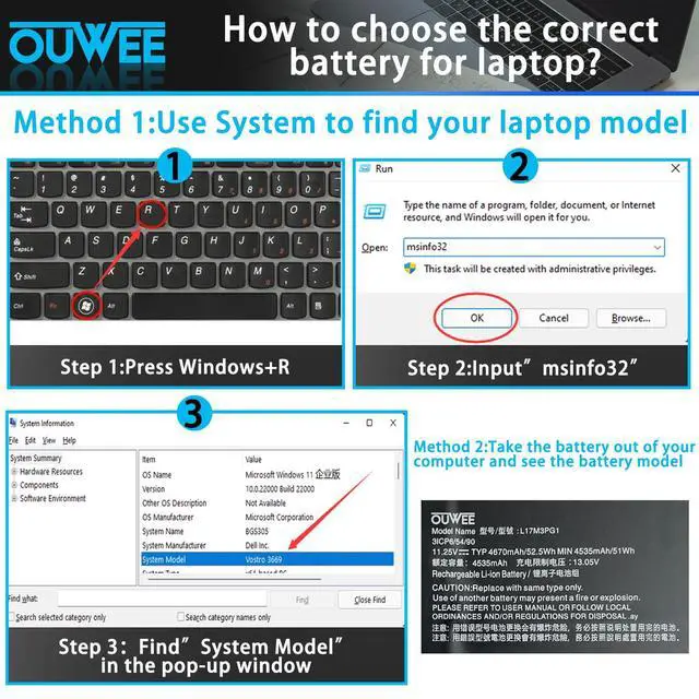 Alt view image 4 of 5 - L17M3PG1 Laptop Battery Compatible with Lenovo Legion Y530-15ICH Y7000 2019 1050 Y7000-2019-PG0 Y540-15IRH-PG0 Y7000P Series Notebook L17L3PG1 L17M3PG3 L17C3PG1 11.25V 52.5Wh