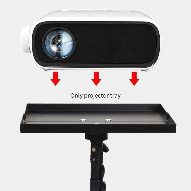 Alt view image 6 of 7 - Laptop Projector Tray Holder Tripod Stand Platform for 1/4" Screws, Stage/Meeting Use