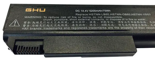 Alt view image 3 of 6 - AV08XL Laptop Battery 77Wh Replacement for HP EliteBook 8530P 8530W 8540P 8540W 8730W 8740W, Compatible with 493976-001 HSTNN-LB60 HSTNN-OB60