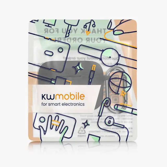Alt view image 7 of 7 - Cover for Marshall Motif II ANC Case - Silicone Cover for Earbuds Charging Case - Protective Headphone Holder with Carabiner Clip - Black