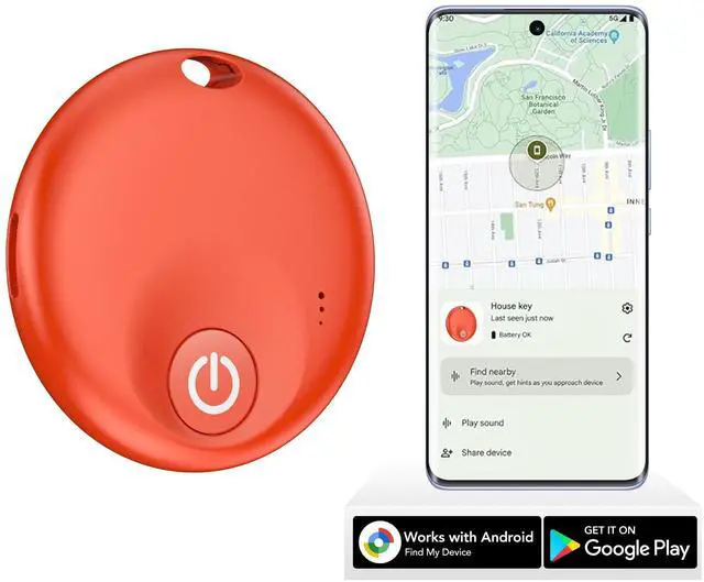 Main image of 2025Upgraded Air Tracker for Android Phone,Anriod Tag for Google Find My Device APP (Find Hub), Finder for Suitcase,Backpack,Purse,Keys, Luggage,Replaceable BatteryNOT for iOS (Red)