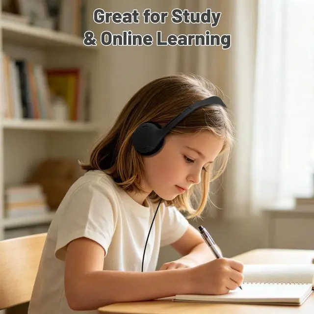 Alt view image 2 of 7 - USB-C Headphones Bulk 20 Pack, Black | Bulk Pack, Suitable for Classroom & School, For Children & Teenagers, Compatible with Pad & Smartphones