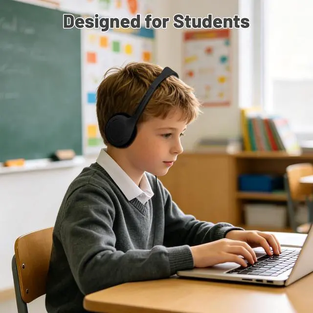 Alt view image 3 of 7 - USB-C Headphones Bulk 20 Pack, Black | Bulk Pack, Suitable for Classroom & School, For Children & Teenagers, Compatible with Pad & Smartphones