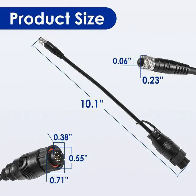 Alt view image 6 of 6 - 1852076 MKR-US2-16 Adapter Cable Replace for Lowrance 9-Pin TotalScan Adapter Cable Fish Finder Adapter Cable (Fit for Elite Ti2 & HDS)