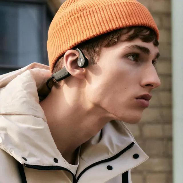 Alt view image 4 of 6 - B2 Wireless Earphones with Bluetooth 5.3, Bone Conduction Technology, Microphones, Spatial Sound by Dirac Virtuo, Up to 7.5 Hours Playtime, Quick Charge, IPX5 Water Resistance (Black)