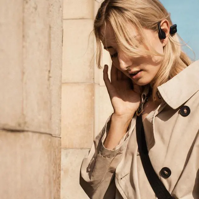 Alt view image 6 of 6 - B2 Wireless Earphones with Bluetooth 5.3, Bone Conduction Technology, Microphones, Spatial Sound by Dirac Virtuo, Up to 7.5 Hours Playtime, Quick Charge, IPX5 Water Resistance (Black)
