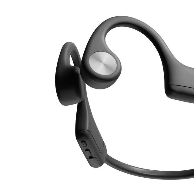 Alt view image 5 of 6 - B2 Wireless Earphones with Bluetooth 5.3, Bone Conduction Technology, Microphones, Spatial Sound by Dirac Virtuo, Up to 7.5 Hours Playtime, Quick Charge, IPX5 Water Resistance (Black)