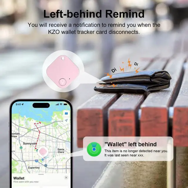 Alt view image 4 of 6 - Bluetooth Tracker Tag with Extra Battery, Work with Apple Find My (iOS Only, Not for Android), Item Finder for Keys, Backpack, Suitcase, Wallet, Luggage, Black (Colorful, 4 Pack)