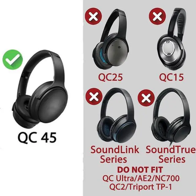 Alt view image 2 of 6 - Ear Cushions and Headband Cushion Foam for Bose QuietComfort 45 (QC45) Headphones Accessories Easy to Install 45 (45-Sky Blue)