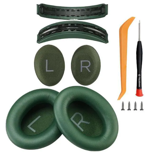 Alt view image 6 of 7 - Ear Cushions and Headband Cushion Foam for Bose QuietComfort 45 (QC45) Headphones Accessories Easy to Install 45 ((45-Green))