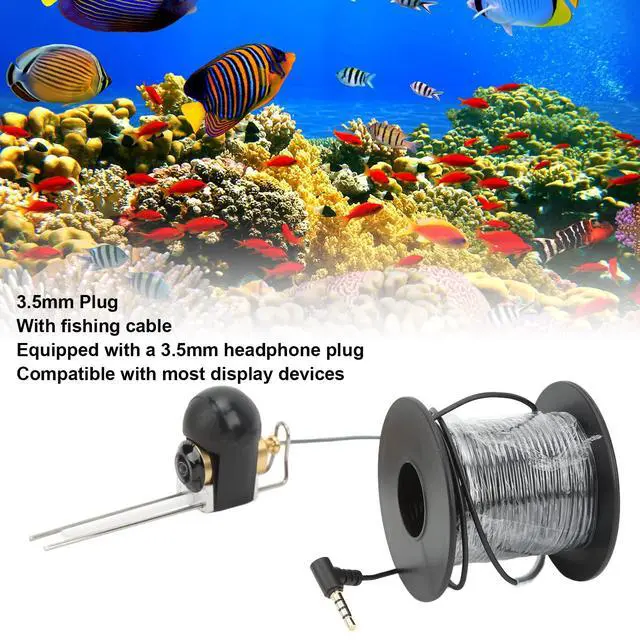 Alt view image 2 of 6 - Underwater Fishing Camera, Portable Video Fish Finder Camera with Fishing Cable & 940pcs LED White Lights, CVBS Camera for Sea, Lake, Boat, Kayak, Ice Fishing