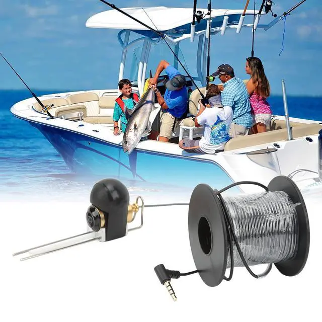 Alt view image 3 of 6 - Underwater Fishing Camera, Portable Video Fish Finder Camera with Fishing Cable & 940pcs LED White Lights, CVBS Camera for Sea, Lake, Boat, Kayak, Ice Fishing
